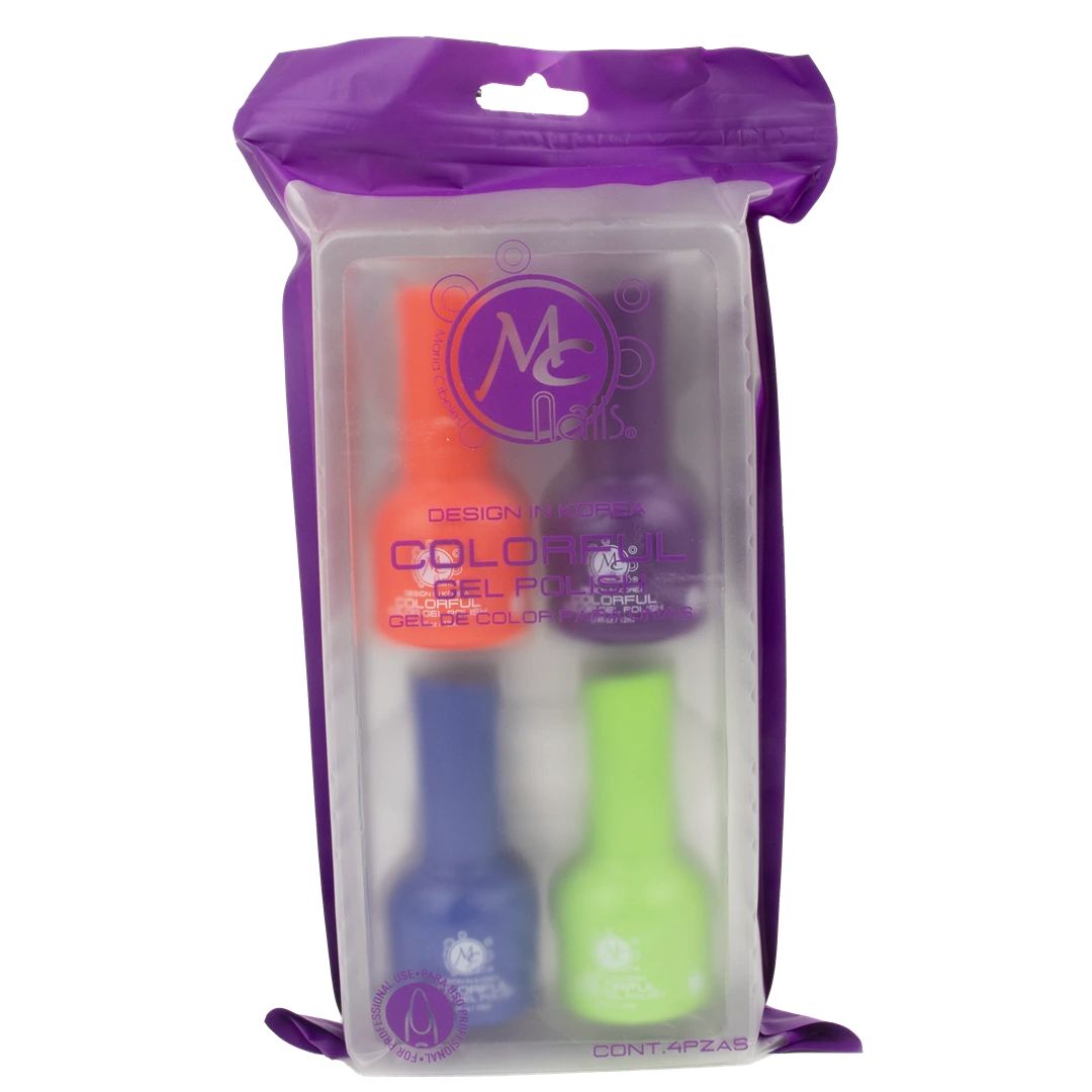 Colorful collection gel "P" Beautiful purple 4pz de 12ml c/u