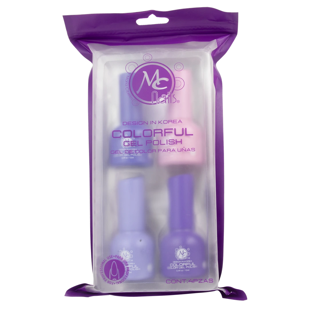 Colorful collection gel "D" Beautiful purple 4pz de 12ml c/u