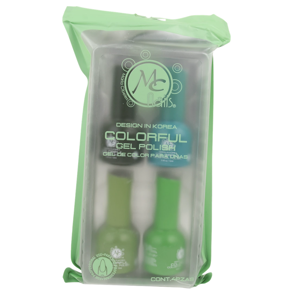Colorful collection gel "J" Green Life 4pz de 12ml c/u