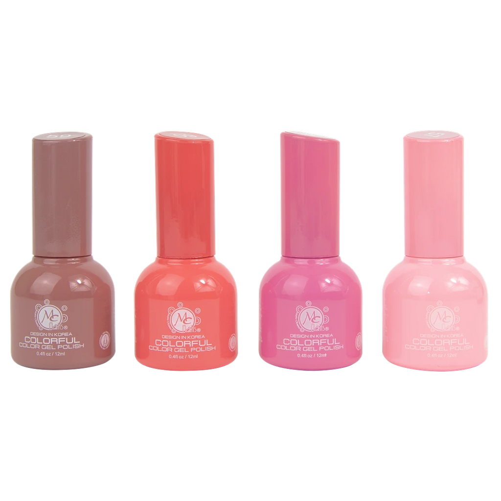 Colorful collection gel "O" Little Rose 4pz de 12ml c/uolorful collection gel "P" Beautiful purple 4pz de 12ml c/u