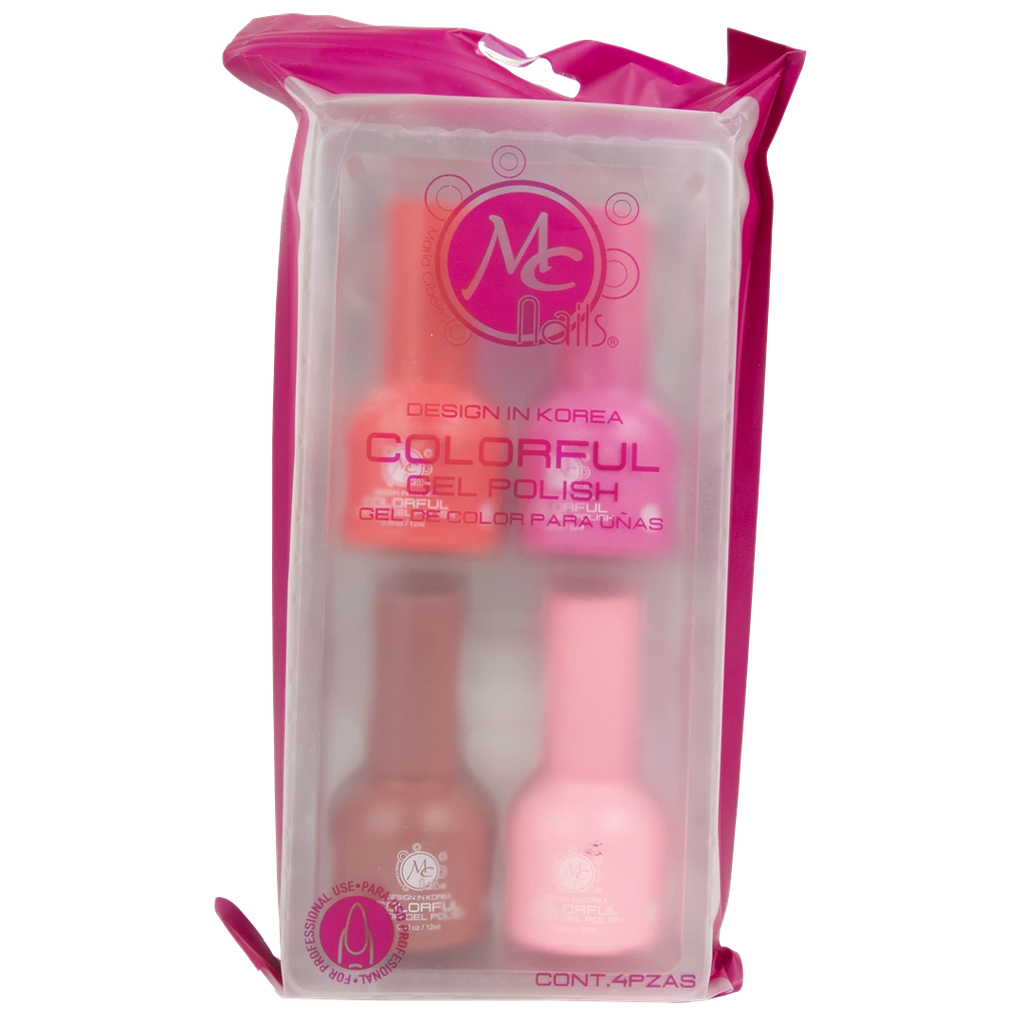 Colorful collection gel "O" Little Rose 4pz de 12ml c/uolorful collection gel "P" Beautiful purple 4pz de 12ml c/u