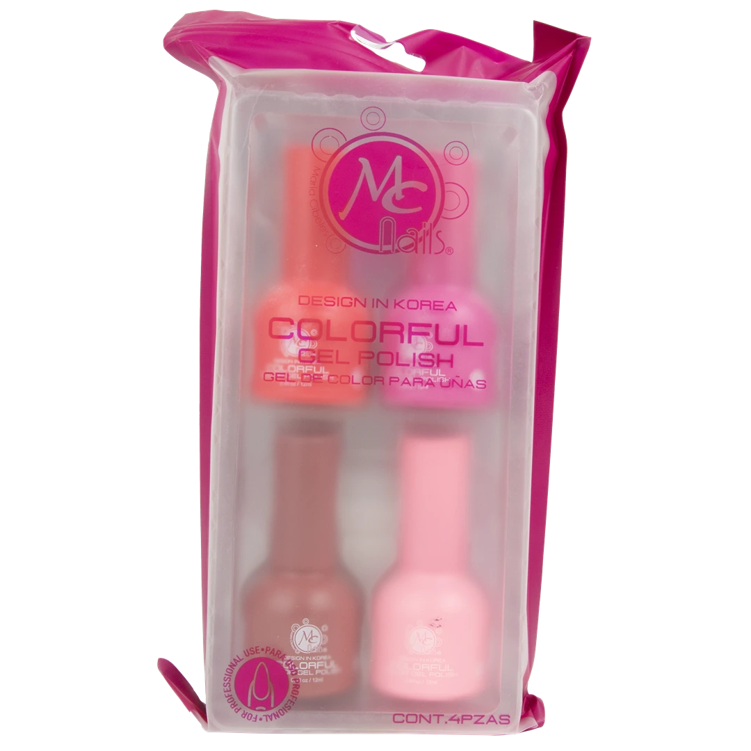 Colorful collection gel "O" Little Rose 4pz de 12ml c/uolorful collection gel "P" Beautiful purple 4pz de 12ml c/u