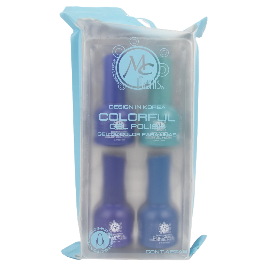 Colorful collection gel "M" Ocean Blue 4pz de 12ml c/u