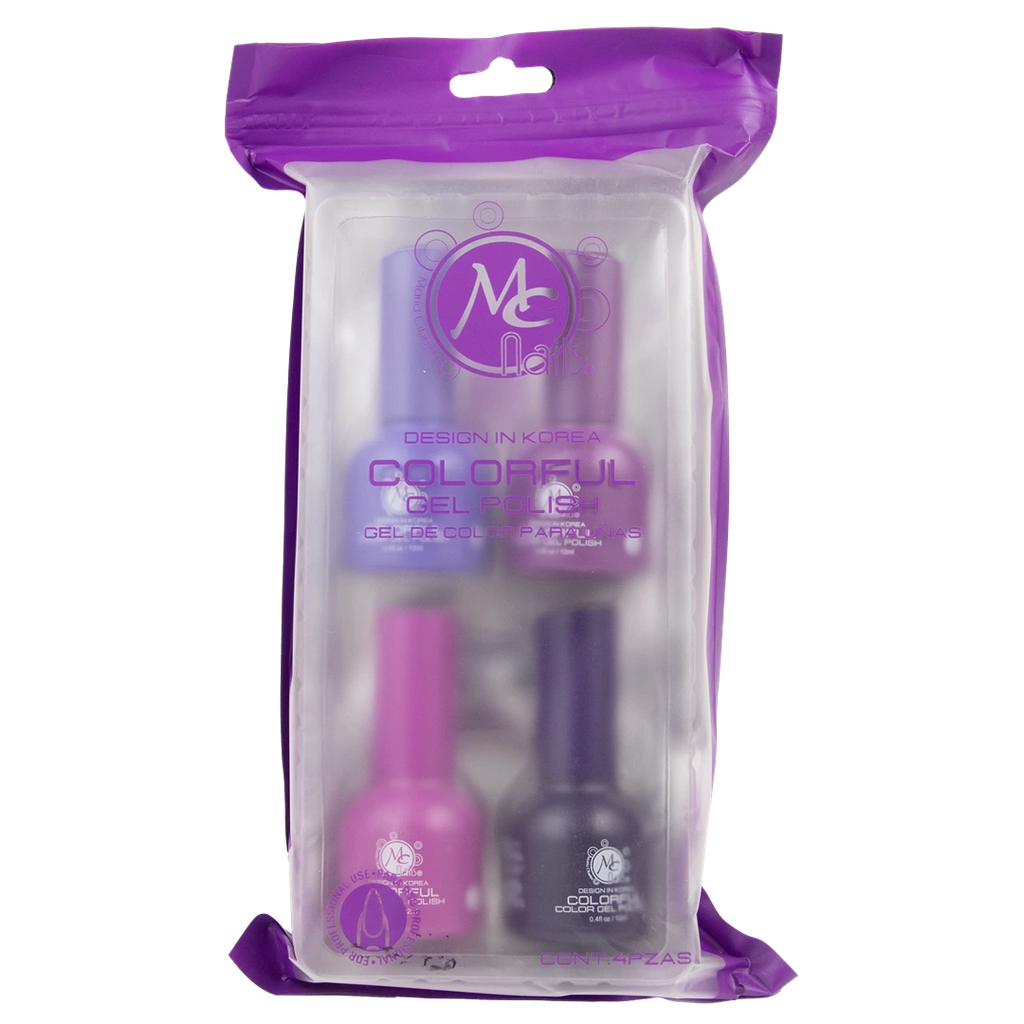 Colorful collection gel "B" Beautiful purple 4pz de 12ml c/u