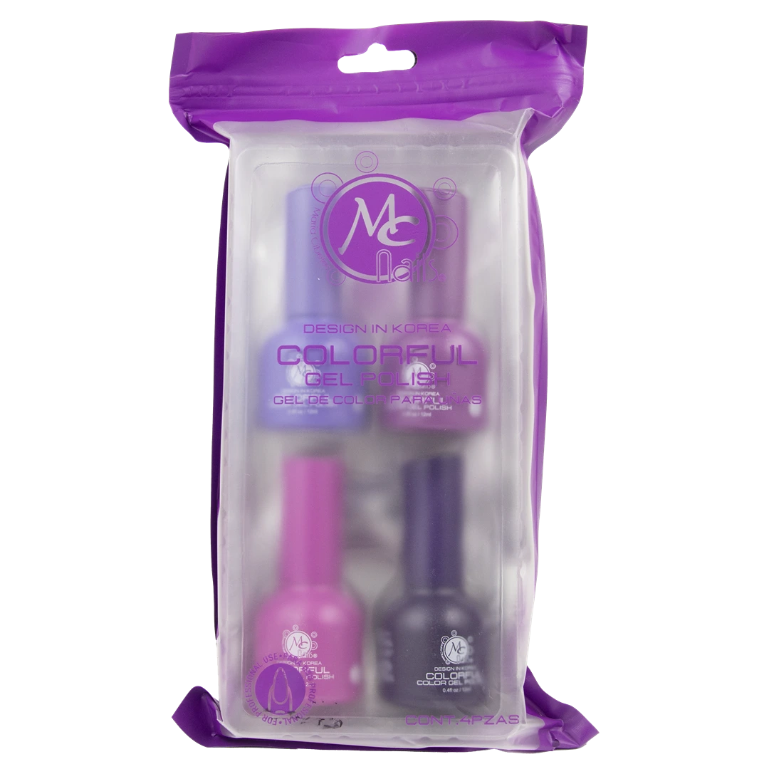 Colorful collection gel "B" Beautiful purple 4pz de 12ml c/u