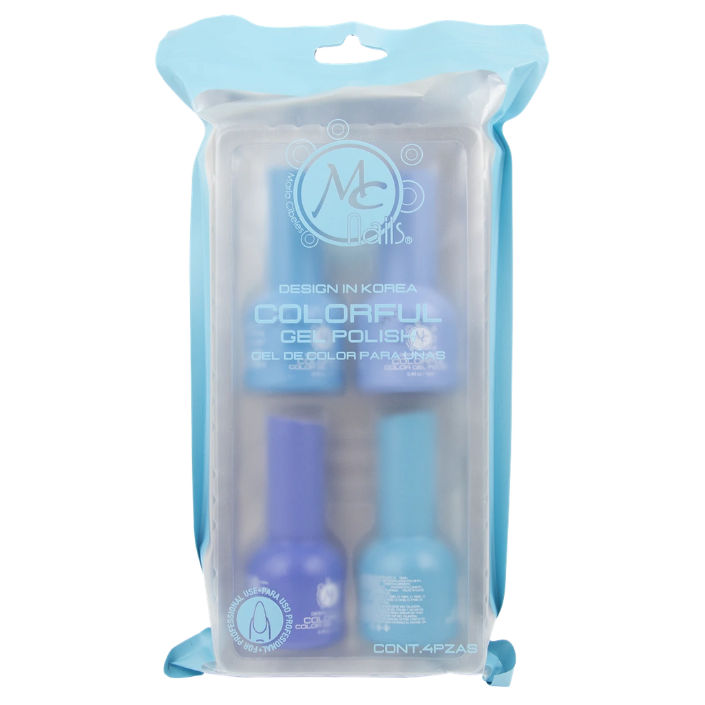 Colorful collection gel "L" Ocean Blue 4pz de 12ml c/u