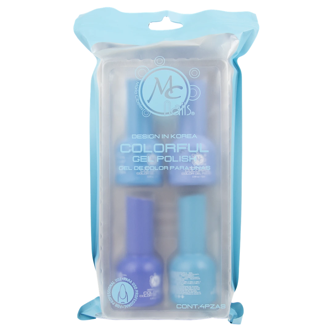 Colorful collection gel "L" Ocean Blue 4pz de 12ml c/u