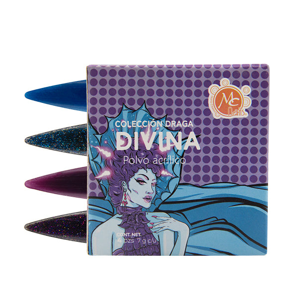Caja polvo acrílico Draga DIVINA 4 pz