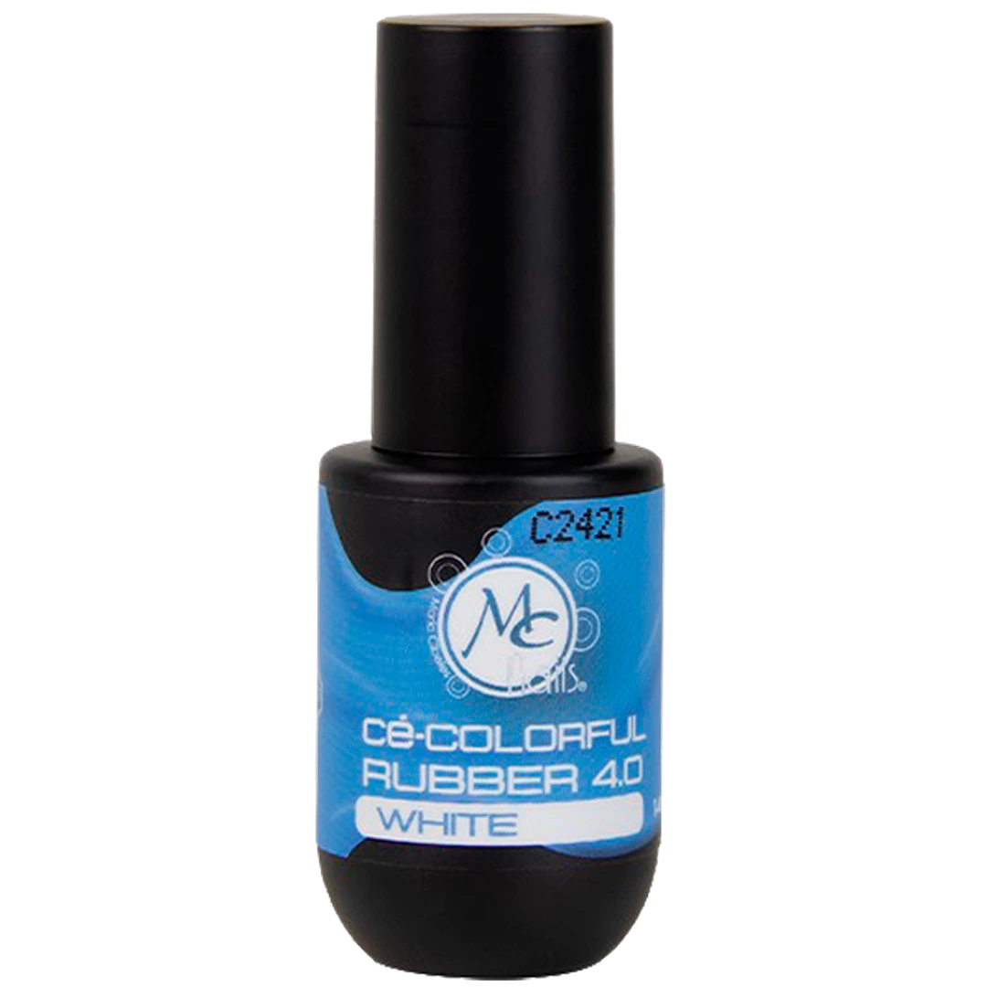 Colorful gel RUBBER 4.0 14ml color WHITE