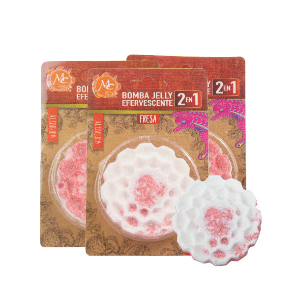 Bomba Jelly 2 en 1 efervescente FRESA SILVESTRE