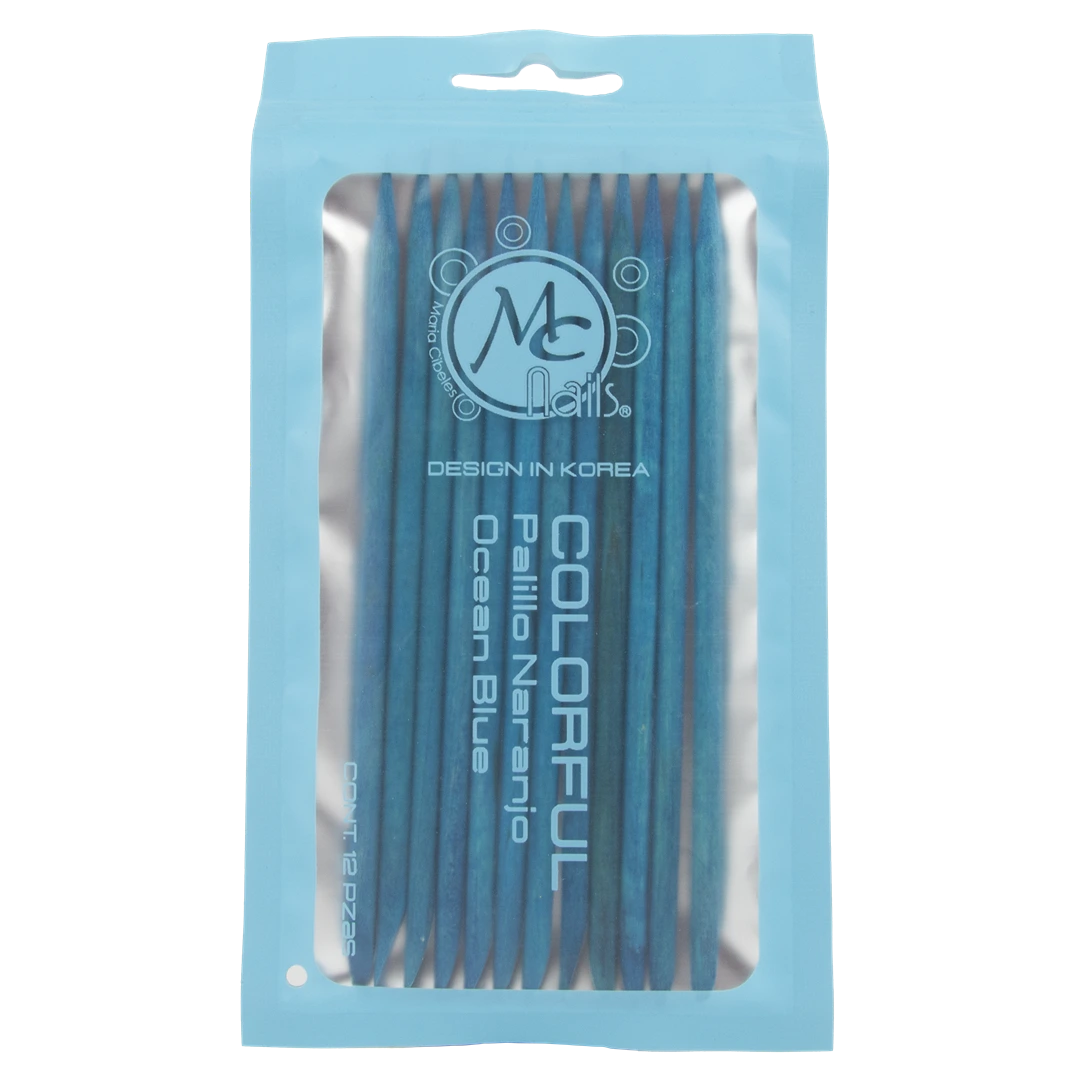 Colorful palillo de naranjo ocean blue 12pz