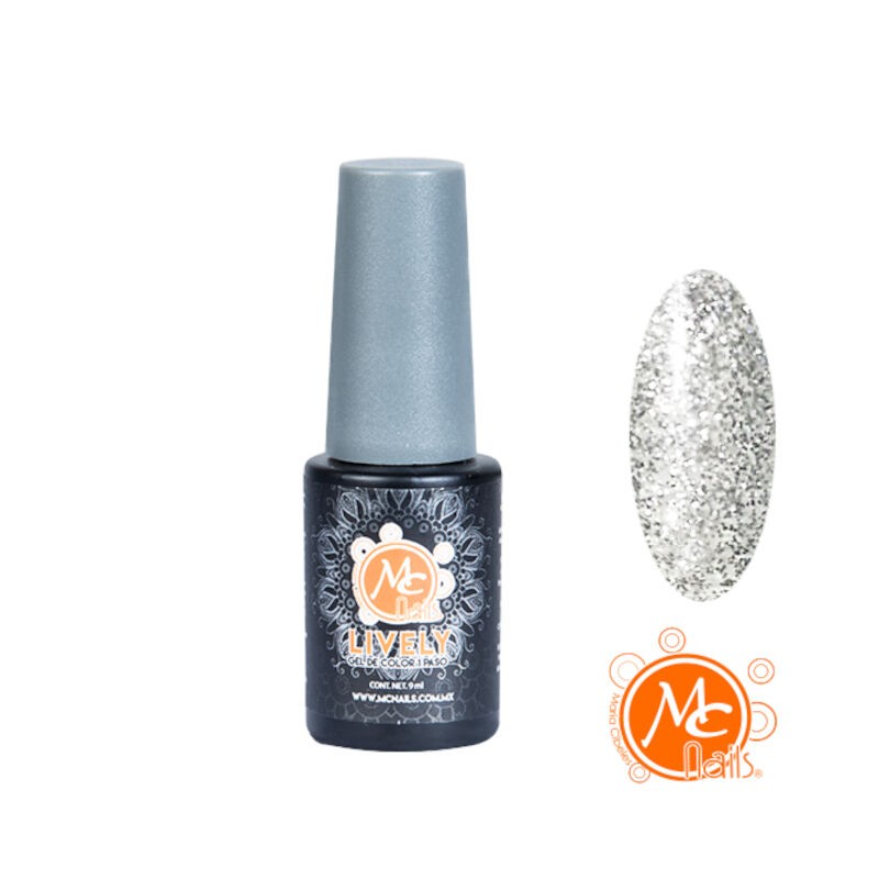 Gel color Uv de 1 paso LIVELY #202 PLATA
