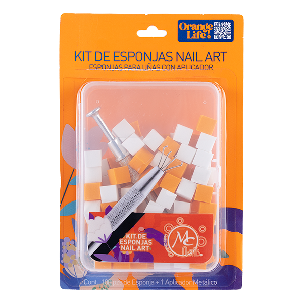 Mc Nails Kit de esponjas Nail Art con garra metálica